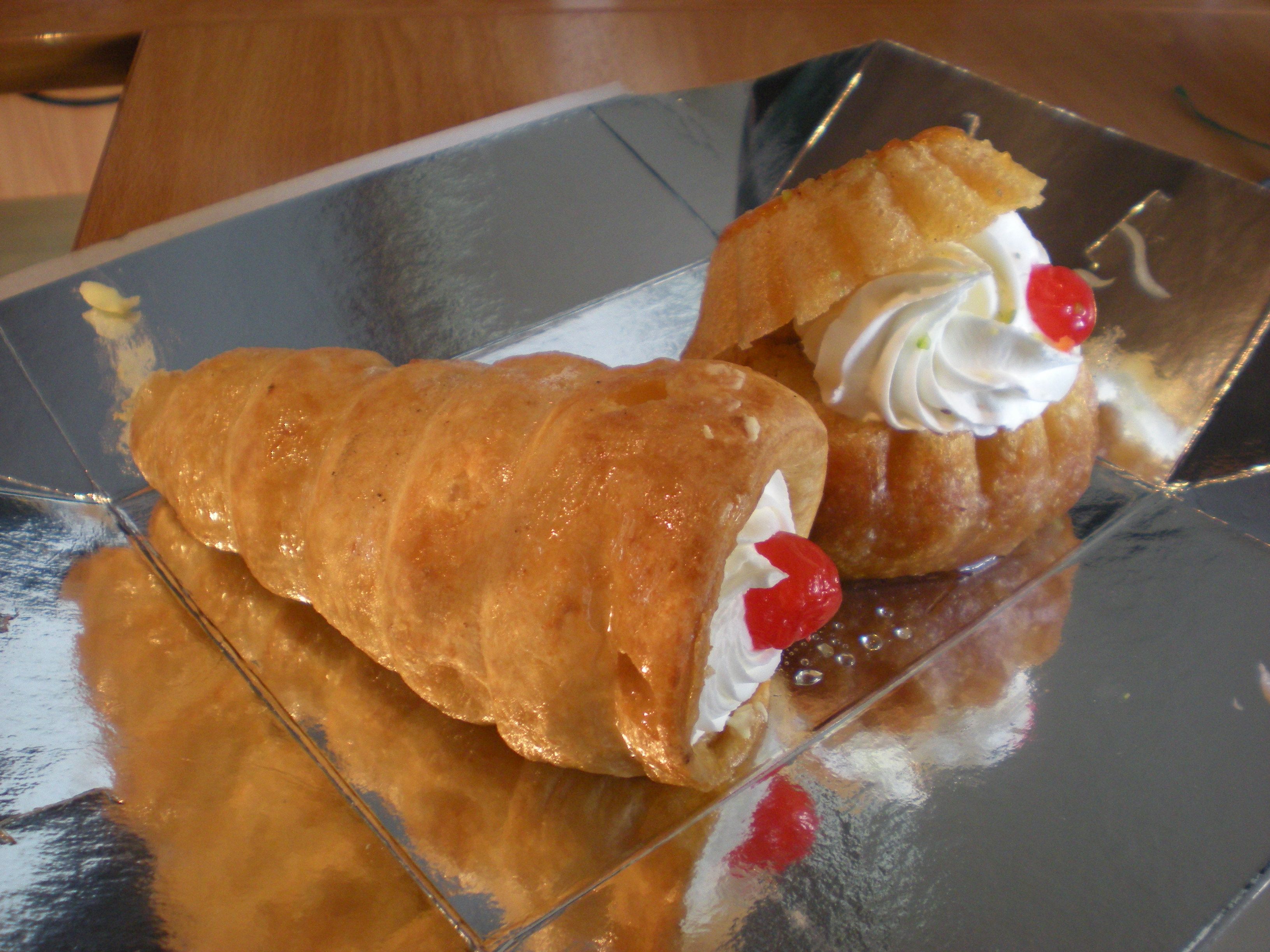 Cornes and babas sweets from Greece